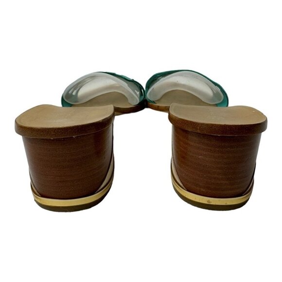 Trina Turk Teal and Brown Sandals - Picture 7 of 13